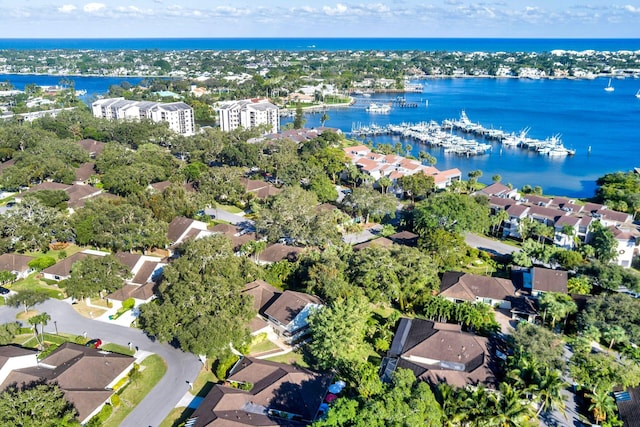 11282 Glen Oaks Ct Unit 31-C, North Palm Beach, FL 33408 - aerial view of property and surrounding area featuring a nearby body of water and numerous boat docks