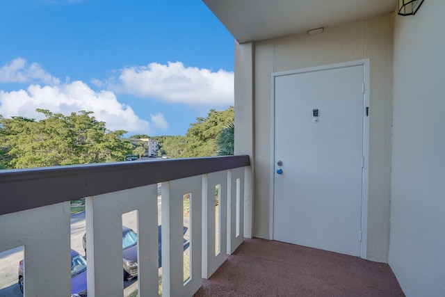 view of balcony