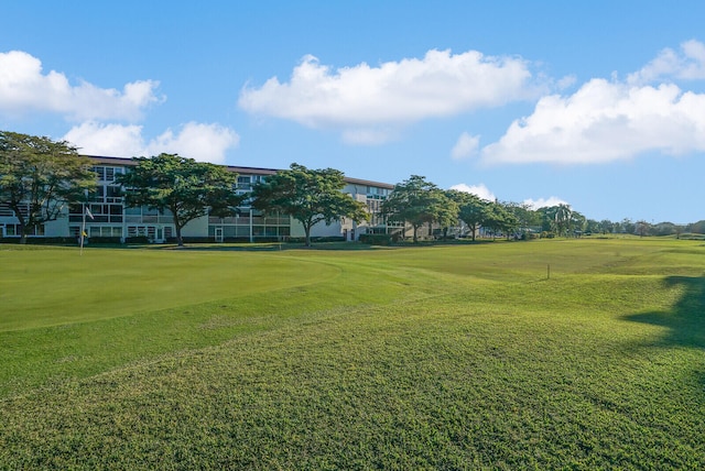 surrounding community featuring a lawn