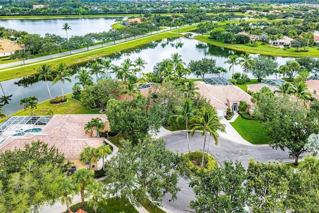 7580 Red River Rd, West Palm Beach, FL 33411 - aerial perspective of suburban area featuring a large body of water