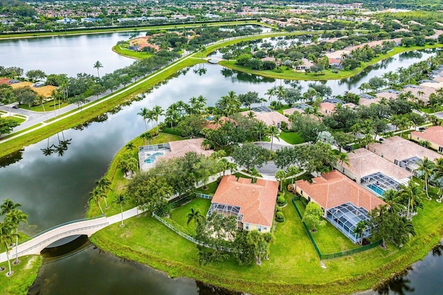 7580 Red River Rd, West Palm Beach, FL 33411 - aerial view of residential area featuring a large body of water