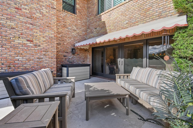 view of patio with outdoor lounge area