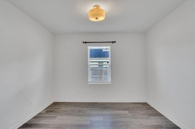 empty room featuring wood-type flooring