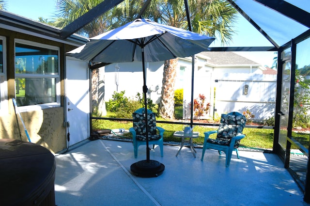 view of sunroom