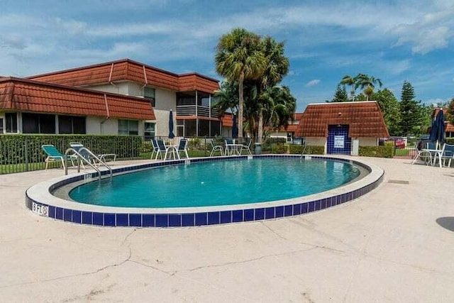 view of pool with a patio