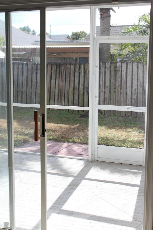 view of doorway to outside