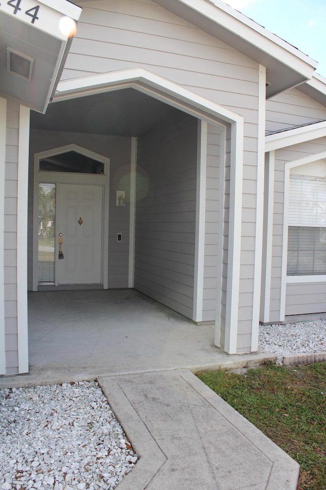 view of doorway to property