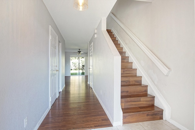 interior space with hardwood / wood-style flooring