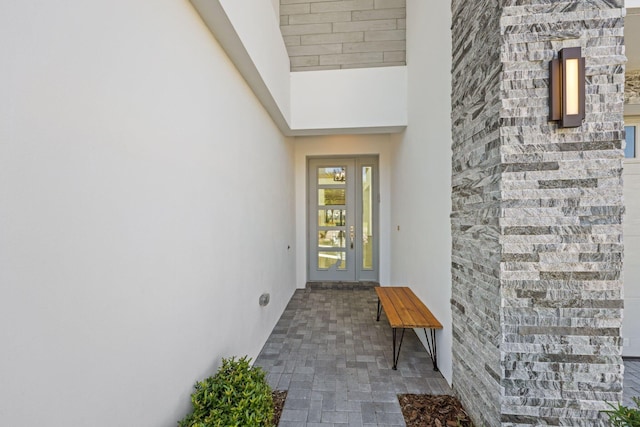 entrance to property with french doors