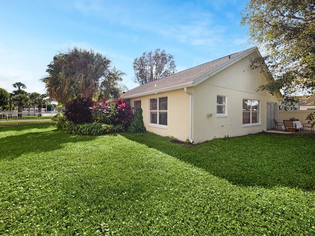 exterior space featuring a yard