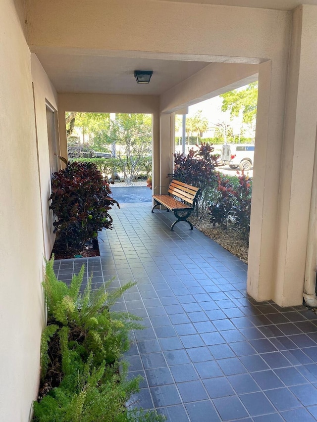 view of patio featuring covered porch