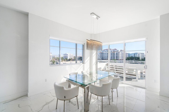 view of dining room