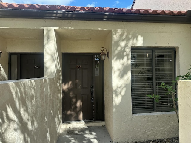 view of doorway to property