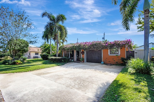 view of front of house with a front yard