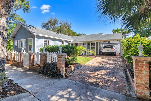 view of ranch-style home