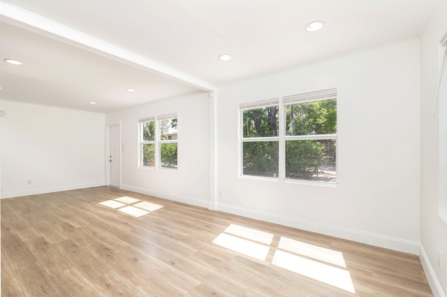 6312 Garden Ave, West Palm Beach, FL 33405 - empty room with light wood-style flooring, recessed lighting, and baseboards
