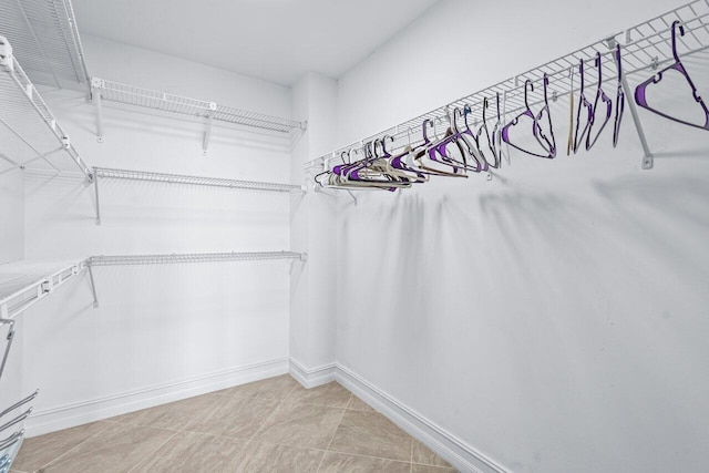 view of walk in closet