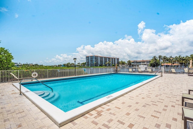 view of pool with a patio