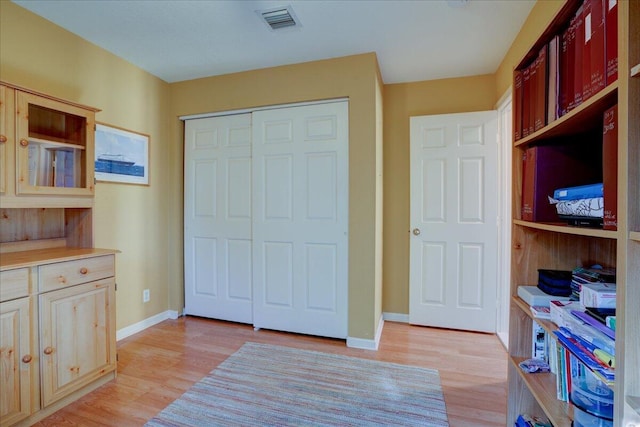 interior space with light wood-type flooring