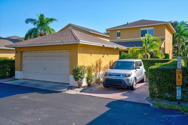 view of front of house featuring a garage