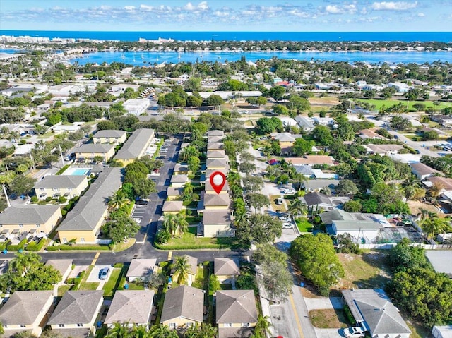541 W Branch St, Lantana, FL 33462 - aerial view of property and surrounding area featuring nearby suburban area and a nearby body of water