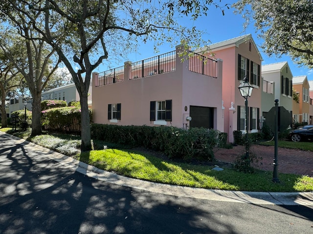 view of home's exterior with a garage