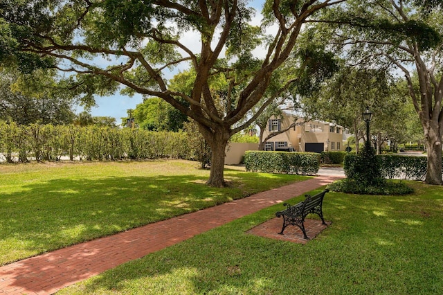 view of home's community featuring a yard