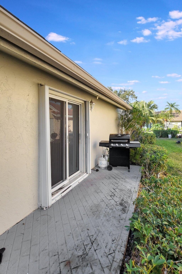 view of patio / terrace with area for grilling