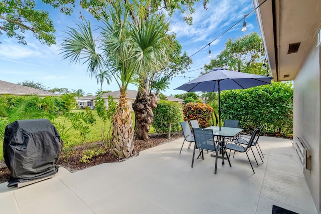 view of patio featuring area for grilling