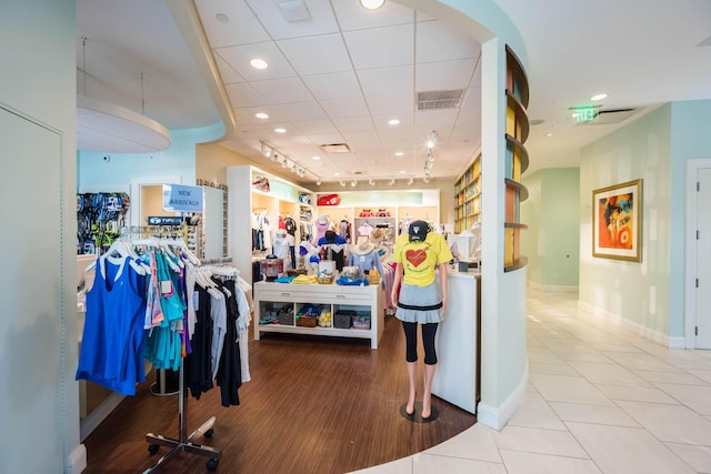 interior space with tile patterned flooring