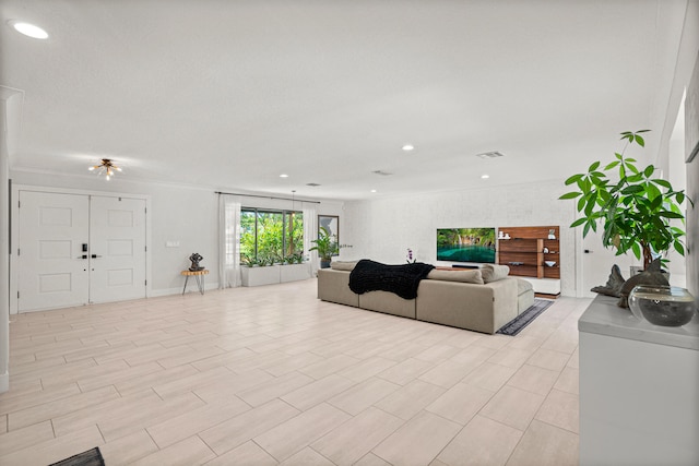 living room featuring light hardwood / wood-style flooring