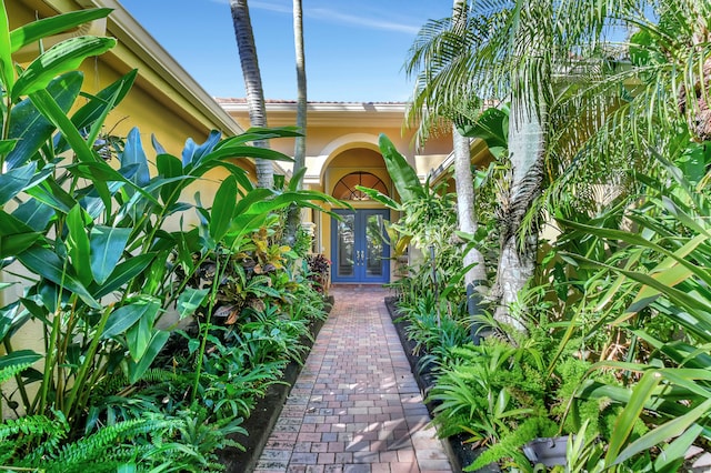 view of exterior entry with french doors