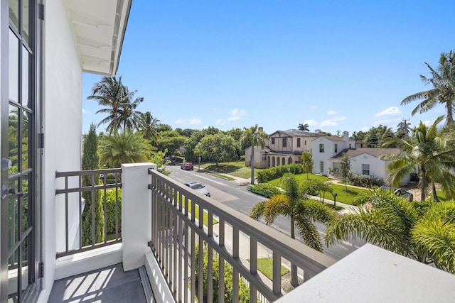 balcony featuring a residential view