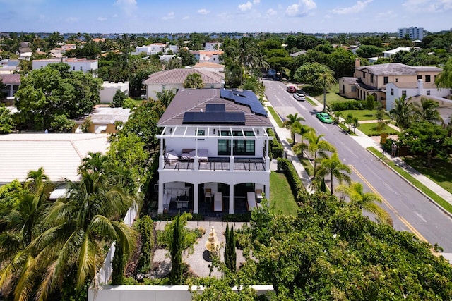 drone / aerial view with a residential view