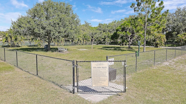 view of community featuring a yard