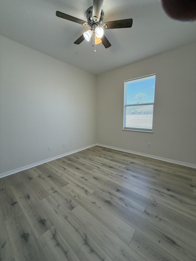 empty room with light hardwood / wood-style floors