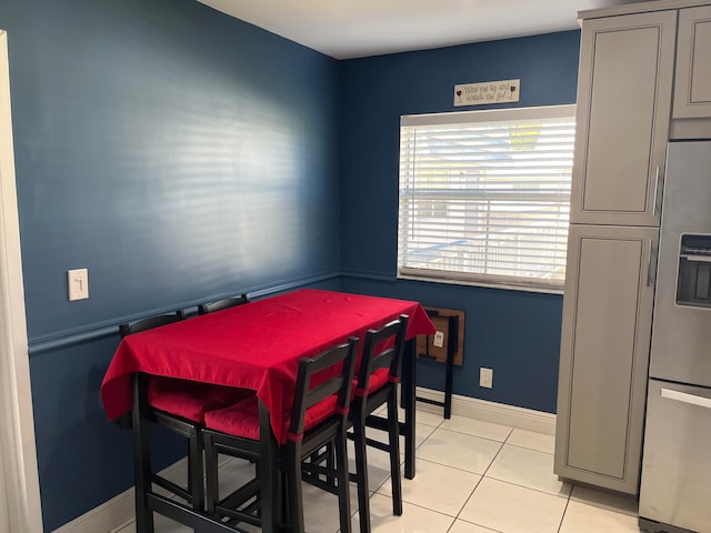 view of tiled dining room