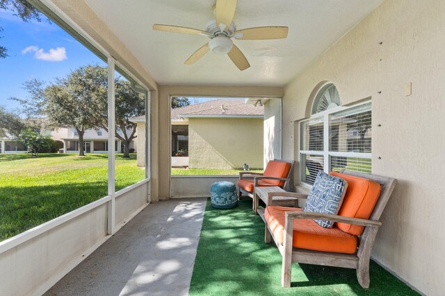 2538 12th Sq SW, Vero Beach, FL 32968 - view of patio / terrace with ceiling fan