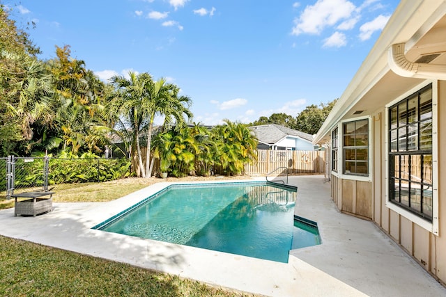 view of pool featuring a patio area