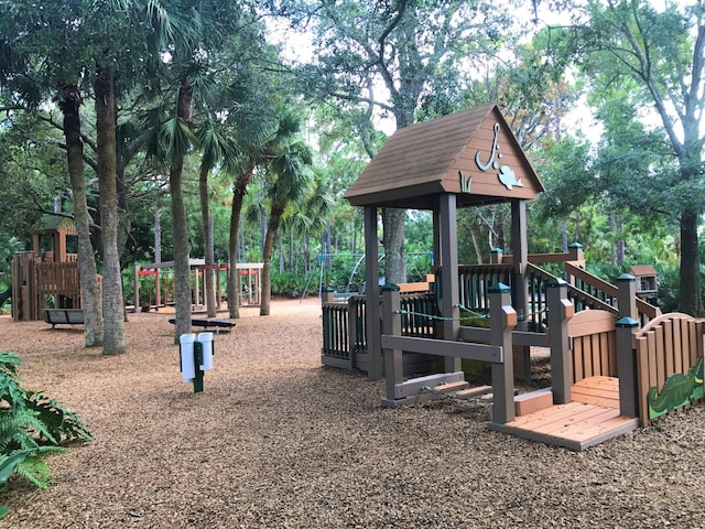 view of jungle gym