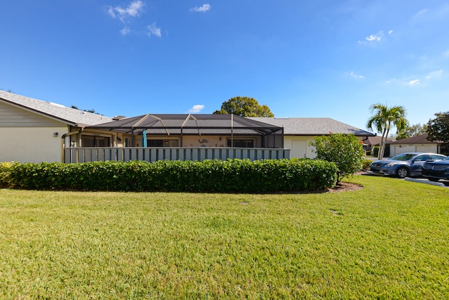 exterior space featuring a lanai