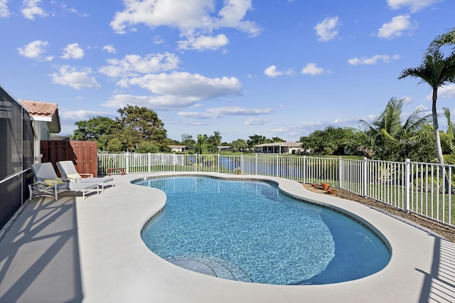 view of pool with a patio area