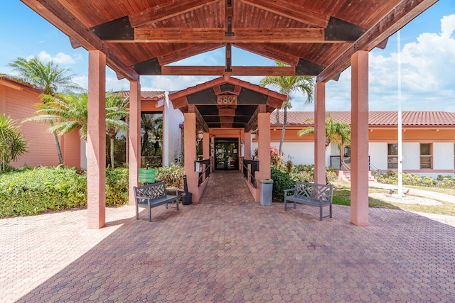 view of patio with french doors