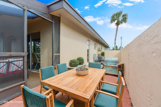 view of patio / terrace featuring grilling area