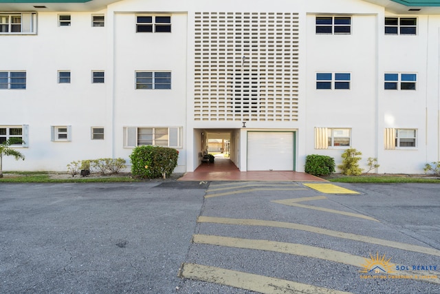 view of property featuring a garage