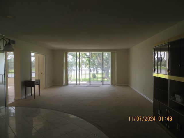 view of carpeted empty room