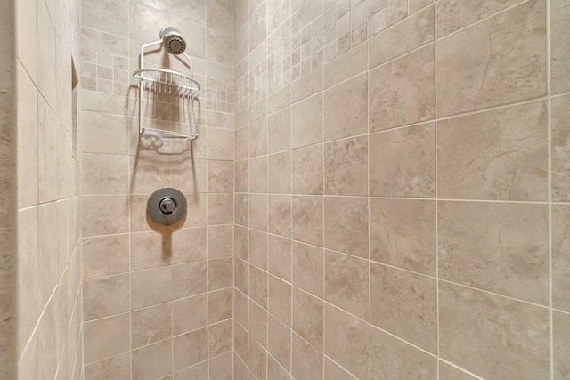 bathroom with tiled shower