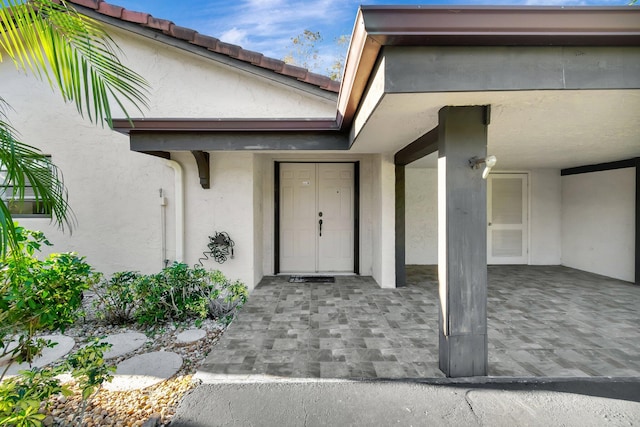 view of doorway to property