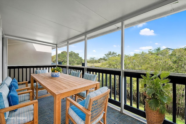 view of sunroom