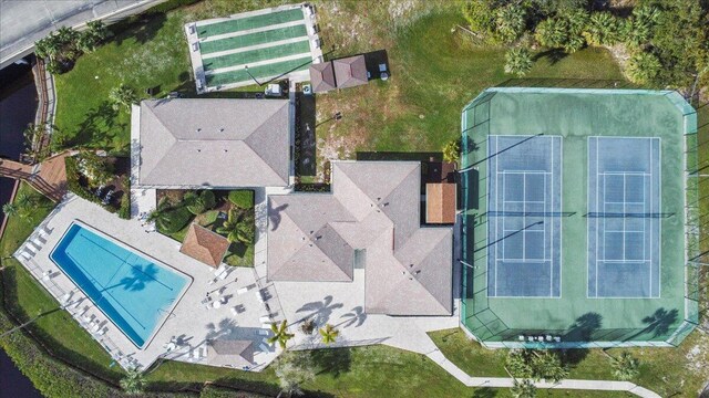 birds eye view of property